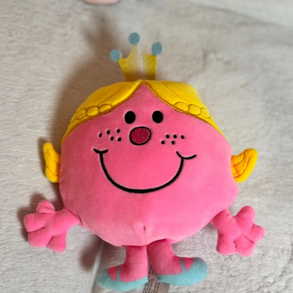 Little Miss Plush Qty 2: Little Miss Hugs & Miss Princess Plush Doll Mr Men 2023